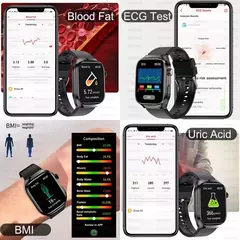 Micro exame físico de grau médico relógio inteligente para homens, ECG, PPG, glicose no sangue, freqüência cardíaca, pressão arterial, relógios de saúde, novo, 2024