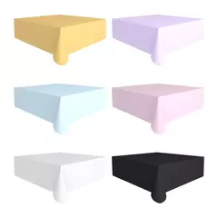 Solid Color Party Tablecloth, Decorado com Aniversário e Casamento, Material PEVA, 1Pc, 54*72 Polegada