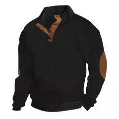 Pulôver de manga comprida Jacquard masculino, moletom macio casual, blusa com gola O, roupa para primavera e outono, moda
