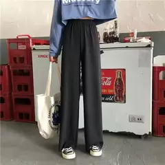 Elegante calça jeans de lã feminina, calça casual de cintura alta, perna reta, calça drapejada folgada, novo estilo, 2024 na internet
