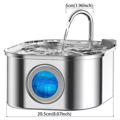 Alimentador de água para animais de estimação, aço inoxidável, 3,2l, fonte automática para gatos, dispensador de água inteligente para cães, janela visual, tigela, acessórios para animais de estimação - loja online