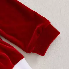 MISOWMNJOY-Romper de veludo com bowknot para bebês, vestido de festa de Natal, roupas recém-nascidas, macacão de manga comprida na internet