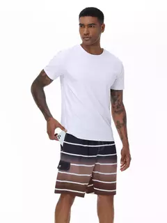 Imagem do Calção de banho masculino, calção de natação, secagem rápida, calção de praia com bolsos com zíper, forro de malha