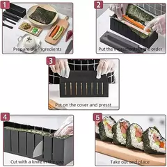 Kit japonês de sushi, Bola de arroz, Molde do rolo do bolo, DIY Home Sushi Making Tool, Ferramenta multifuncional de cozinha de plástico na internet