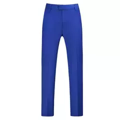 Calça masculina de alfaiataria cor pura, ocupação de negócio, slim fit, calças de escritório, fato formal masculino, casual - comprar online