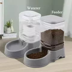 3.8l material pp alimentador para animais de estimação fonte de água tigela de bebida alimentador automático para animais de estimação grande gato cão dispensador de comida - loja online