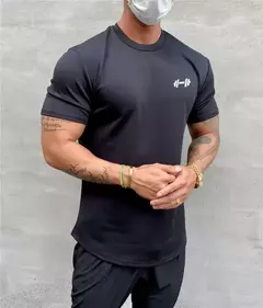Camiseta de manga curta musculação masculina, Ginásio Camiseta, Algodão Fitness, Tees de treinamento, T-shirt do músculo, Roupa masculina, Moda verão, 2022 - loja online