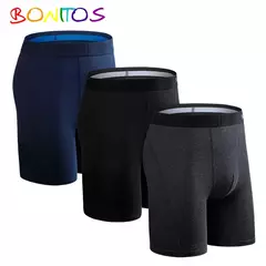 Shorts boxer de algodão masculino, boxers longos para homem, cuecas masculinas, cuecas sexy, shorts boxer familiares, 3pcs lotes na internet