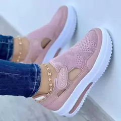 Sapatos casuais vermelhos, marca de moda respirável feminina, plataforma de sandálias femininas de verão, sapatos vulcanizados, novos sapatos esportivos femininos - comprar online