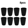 Copo reutilizável preto adequado para casa, material plástico, adequado para cozinha, piquenique, camping, bebida de água, 2 pcs, 4 pcs, 6 pcs, 8pcs