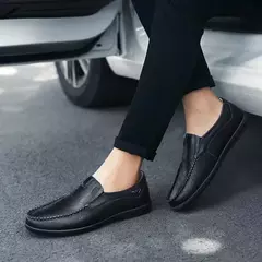 Couro de vaca natural masculino mocassins de couro genuíno italiano, sapatos de vestido masculino, calçado formal, casual, marca, venda - comprar online