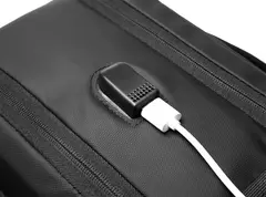Imagem do XOKY-Mochila Laptop Expansível para Homens, Multi Bolso, Impermeável, USB, Negócios, Escola, Viagem, Acampamento