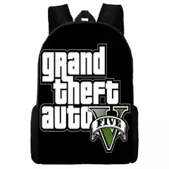 Imagem do Mochila escolar impermeável para meninos e meninas, mochila para Grand Theft Auto Collage, jogo de aventura, bolsa GTA