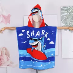 Toalha de banho com capuz Quick Dry para crianças, roupão Quick Dry, toalhas de poncho para desenhos infantis, coberturas de microfibra, 80-130cm - Wolf Magazine