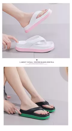 Outlandish-eva flip flops para mulheres, solas grossas super macias, sapatos ao ar livre, antiderrapante, de alta qualidade, design moderno, para o verão - loja online