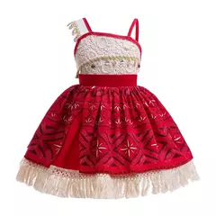 2025 menina moana vaiana traje crianças vestido de princesa verão praia conjunto cosplay roupas natal carnaval roupas de halloween - loja online