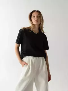 Bornladies-Camiseta solta de manga curta feminina, tops sólidos básicos, camisas de assentamento elegantes, 100% algodão, 230g/?, verão - Wolf Magazine