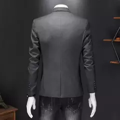 Blazer casual de negócios masculino, vestido de casamento noivo, tops de terno boutique, casaco monocromático, marca de alta qualidade, moda - Wolf Magazine