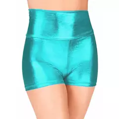 Imagem do OVIGILY-Calções de Dança Metálicos Femininos, Calções de Treino Brilhantes, Calções de Ginástica Feminina, Vermelho, Fúcsia