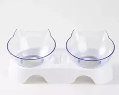 Tigela dupla antiderrapante para gatos, tigela para cães com suporte para alimentação de animais de estimação, tigela de água para gatos, comida para animais de estimação, alimentador de cães, suprimentos de produtos