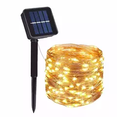 Imagem do LED Solar Fairy Lights String para decoração ao ar livre, lâmpadas, festão, Natal, pátio, terraço, jardim, festa, jardim