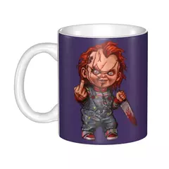 Personalizado horror assassino chucky canecas de café diy filme do jogo da cria