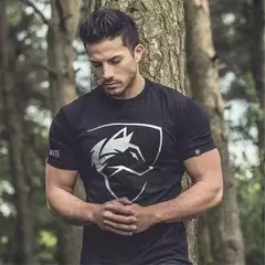 Camiseta esportiva masculina de manga curta elástica, Fitness ao ar livre, Corrida, Ginásios, Tendência da moda, Verão, 2022