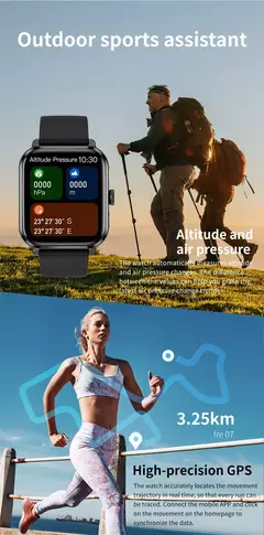 Smartwatch Sport Full Touch com Caixa para Homens e Mulheres, Relógios de Fitness, Chamada Bluetooth, Açúcar no Sangue, Presente, Tela 1.83 ", Novo, 2024 - comprar online