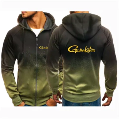 Gamakatsu Pesca Impresso Gradiente Camisola para Homens, Harajuku Zipper Hoodie, Vestuário de Moda Bonito, Top Sportswear - comprar online