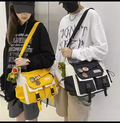 Nylon Crossbody Bolsas para Mulheres, Messenger Bag para Meninas, Sacos de Livros Escolares, Bolsas de Lona Jovem, Bolsa de Ombro, Harajuku Sac, Homens - comprar online