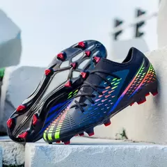 Sapatos de futebol antiderrapante ultraleves para homens, tênis de futebol, chaveiros, alta qualidade, TF, FG, relvado, treinamento
