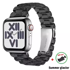 Pulseira Link Transparente para Apple Watch, Banda 44mm Ultra, 49mm, 41mm, 45mm, 40mm, 42mm, 38mm, iWatch Series 8, 7, 6, 5, 4, 3, SE