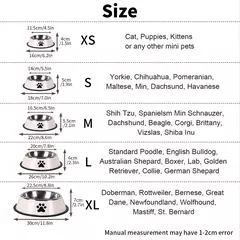 1pc de aço inoxidável tigela para animais de estimação tigela de comida para cães multi-especificação anti-queda tigela de comida tigela de alimentação para animais de estimação suprimentos na internet