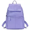 Mochila Zency-Anti-Roubo de Couro Feminina, Mochila de Grande Capacidade, Bolsa Designer de Viagem, Couro Branco, Qualidade, Elegante, A ++