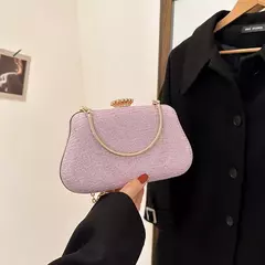 Saco de noite luxuoso para mulheres, alto design, banquete de festa, saco de glitter para senhoras, embreagem do casamento, bolsa de ombro, bolsa de corrente, marca - loja online