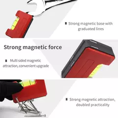Mini nível de bolso magnético horizontal vertical ferramenta nivelador madeira portátil mini bolhas régua comprimento 65mm na internet