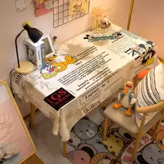 Imagem do Toalha De Mesa Mickey Mouse Dos Desenhos Animados Da Disney Para Crianças, Mesa De Jantar Americana, Toalha De Mesa De Café Retro, Toalha De Mesa Quadrada