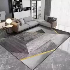 Tapete simples do assoalho do quarto, Decoração cinza, Home Living Room