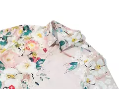 Camisa de botão feminina com estampa de linha, blusas elegantes, primavera e verão, roupas femininas plus size, preto e branco, 2024 - loja online