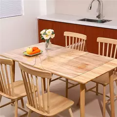 Toalha De Mesa De PVC Transparente Com Espessura, Resistente Ao Calor, Impermeável, Resistente A Óleo, Esteira De Mesa De Jantar, 1Pc na internet