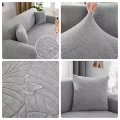 Imagem do Grosso Jacquard Sofá Covers, L Shaped Sofá Capa, Banco Protector, 1, 2, 3, 4 Assentos