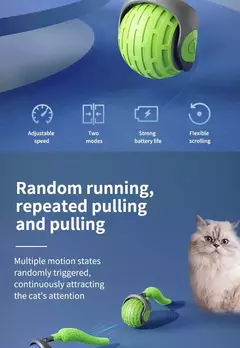 Bola de rolamento automática bola interativa brinquedos para gatos suprimentos para animais de estimação treinamento de cães elétrico gato teaser simulado rato recarregável