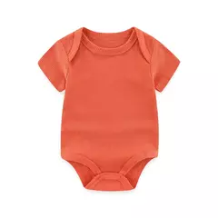 Kiddiezoom-bodysuits macios unisex para bebê, Onesies sólidos para recém-nascidos, roupas infantis, 4 estações, 100% algodão, 0-12M, 1 pc