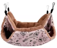Rede quente de pelúcia dupla grossa para ratos, cama para hamster, ninho de casa, saco de dormir, camas penduradas, gaiola de cobaia na internet