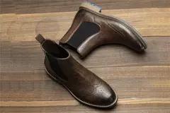 Tamanho 7 ~ 13 Chelsea Homens Botas 2023 Estilo Americano Confortável Moda Bota - loja online