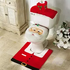 Imagem do Cute Christmas Toilet Seat Covers, criativo Papai Noel Banheiro Mat, Xmas Suprimentos para Home Decor, Presente de Ano Novo, 2024