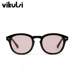 Clássico johnny depp redondo óculos de sol feminino retro arroz prego pequeno oval óculos de sol masculino tony azul óculos de sol oceano lente uv400 na internet