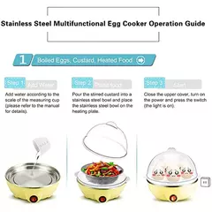 Fogão De Ovos Elétrico Rápido Multifuncional, Caldeira De 7 Ovos, Vapor, Auto-Off, Omelete Genérica, Utensílio De Cozinha, Ferramentas De Café Da Manhã - loja online