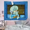 Lula Molusco Tentáculos Desenhos Animados Pano De Fundo, Tapeçaria Estética Quarto, Pendurado Na Parede, Decoração Do Quarto