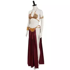 Princesa leia cosplay traje filme espaço batalha fantasia sexy escravo vestido biquíni terno feminino festa de halloween roleplay outfit na internet